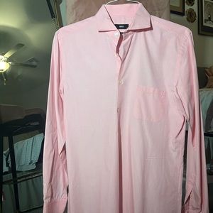 Pink Hugo Boss slim fit shirt